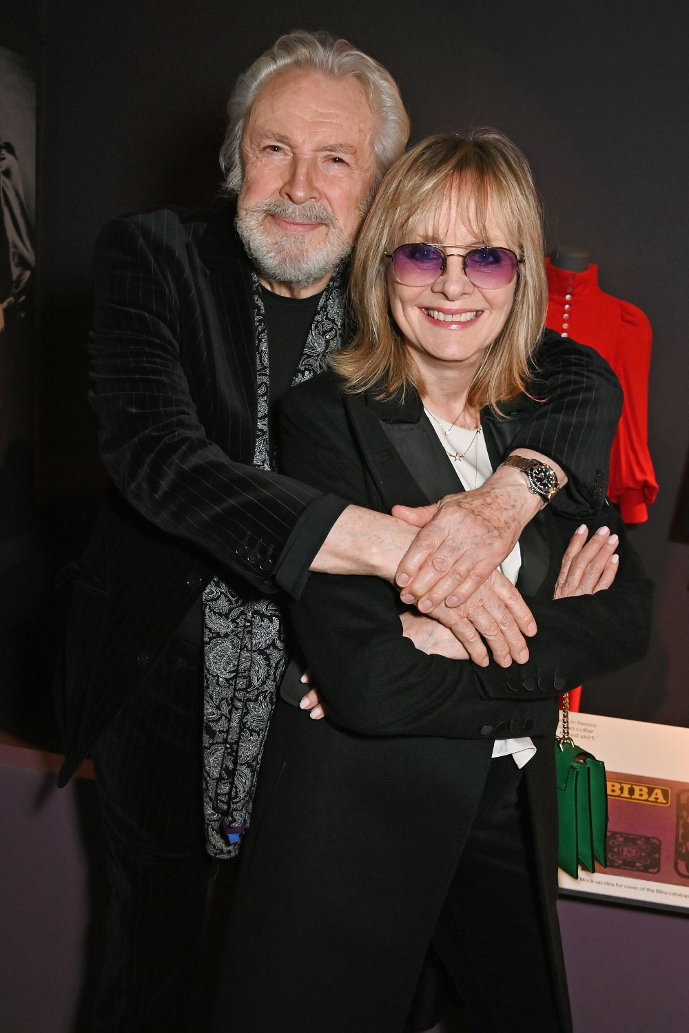 Dame Lesley Lawson with husband Leigh Lawson in 2024. Photo / Dave Bennett for Getty Images