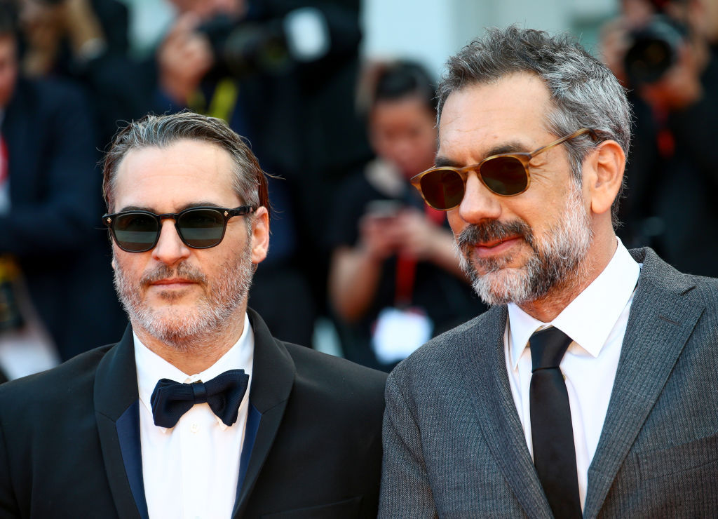 Joaquin Phoenix and Todd Phillips on the red carpet ahead at the Venice Film Festival, where Joker won the the top prize earlier this month. Photo / Getty Images