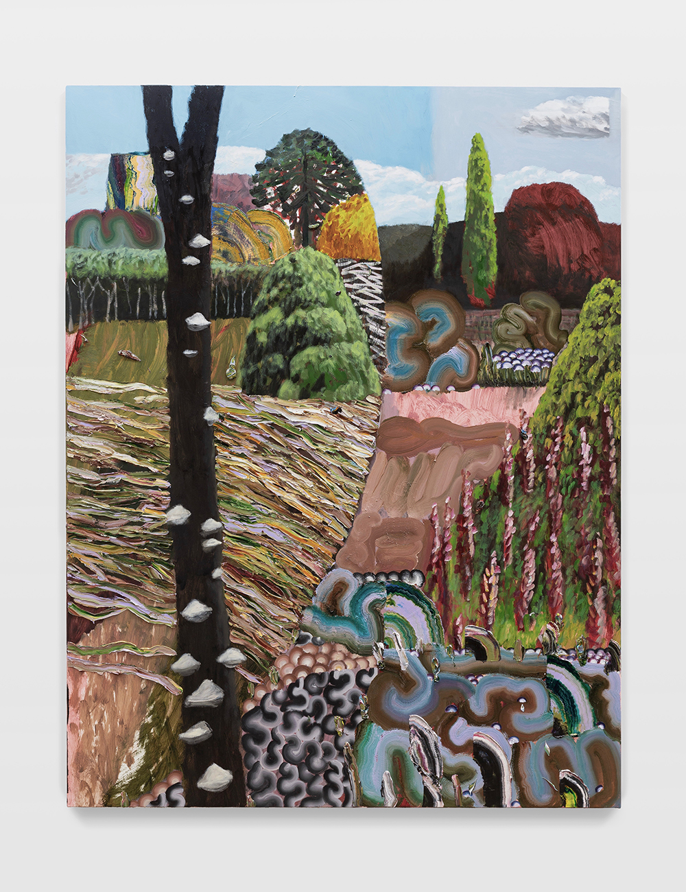 Bibbenluke, 2022. 199cm x 152cm. Oil on French polyester. Photo / Courtesy the artist and Yavuz Gallery