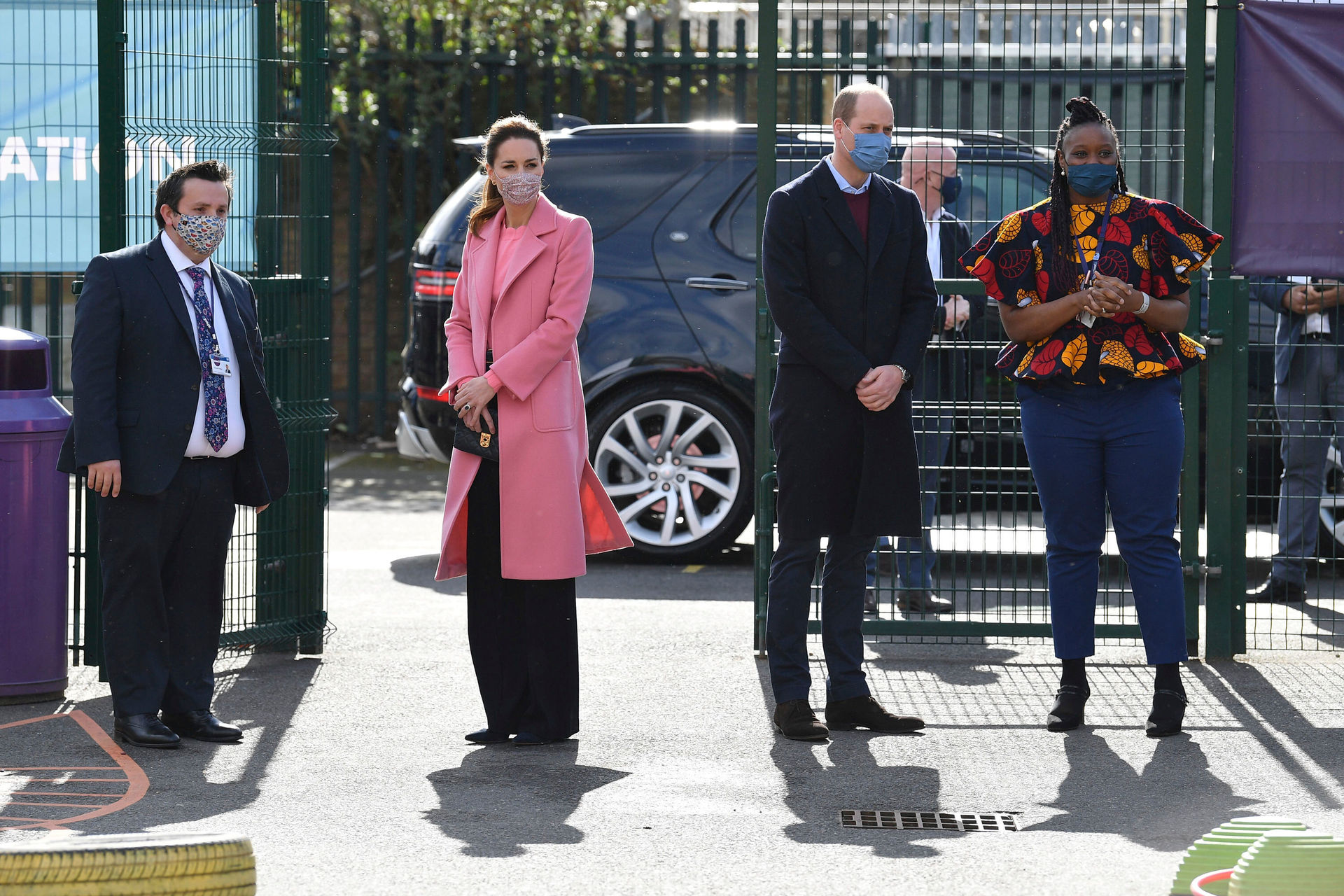 Britain's Prince William and Kate, Duchess of Cambridge arrive for a visit to School21, a secondary schools in east London. Photo / AP