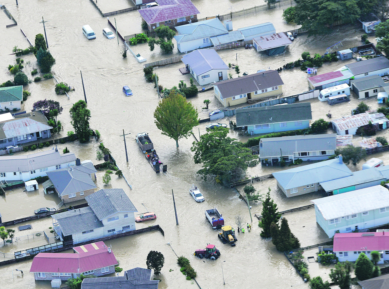 Flooding in Edgecumbe following 2017's Cyclone Debbie. Photo / Whakatane Beacon