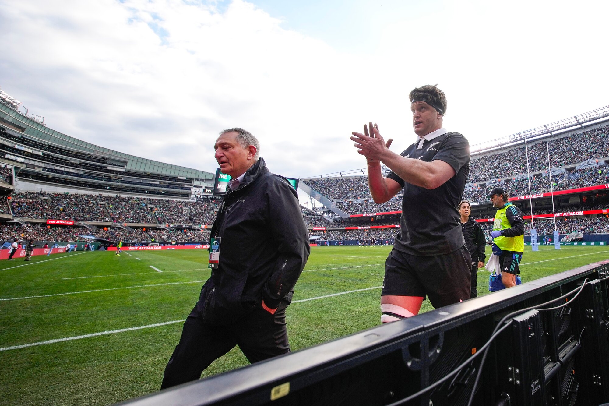 Scott Barrett was injured in the All Blacks' clash against Ireland in Chicago. Photo / Photosport