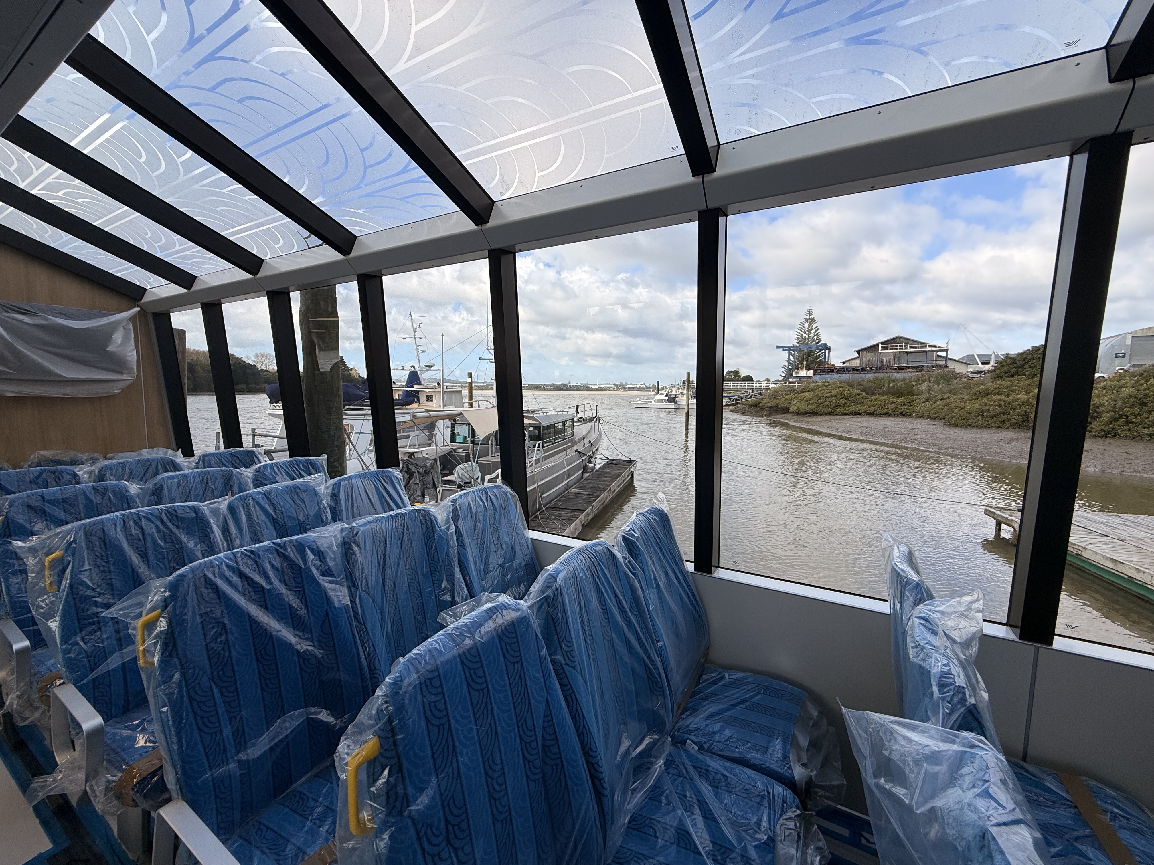 Inside the electric ferry. Photo / Chris Keall