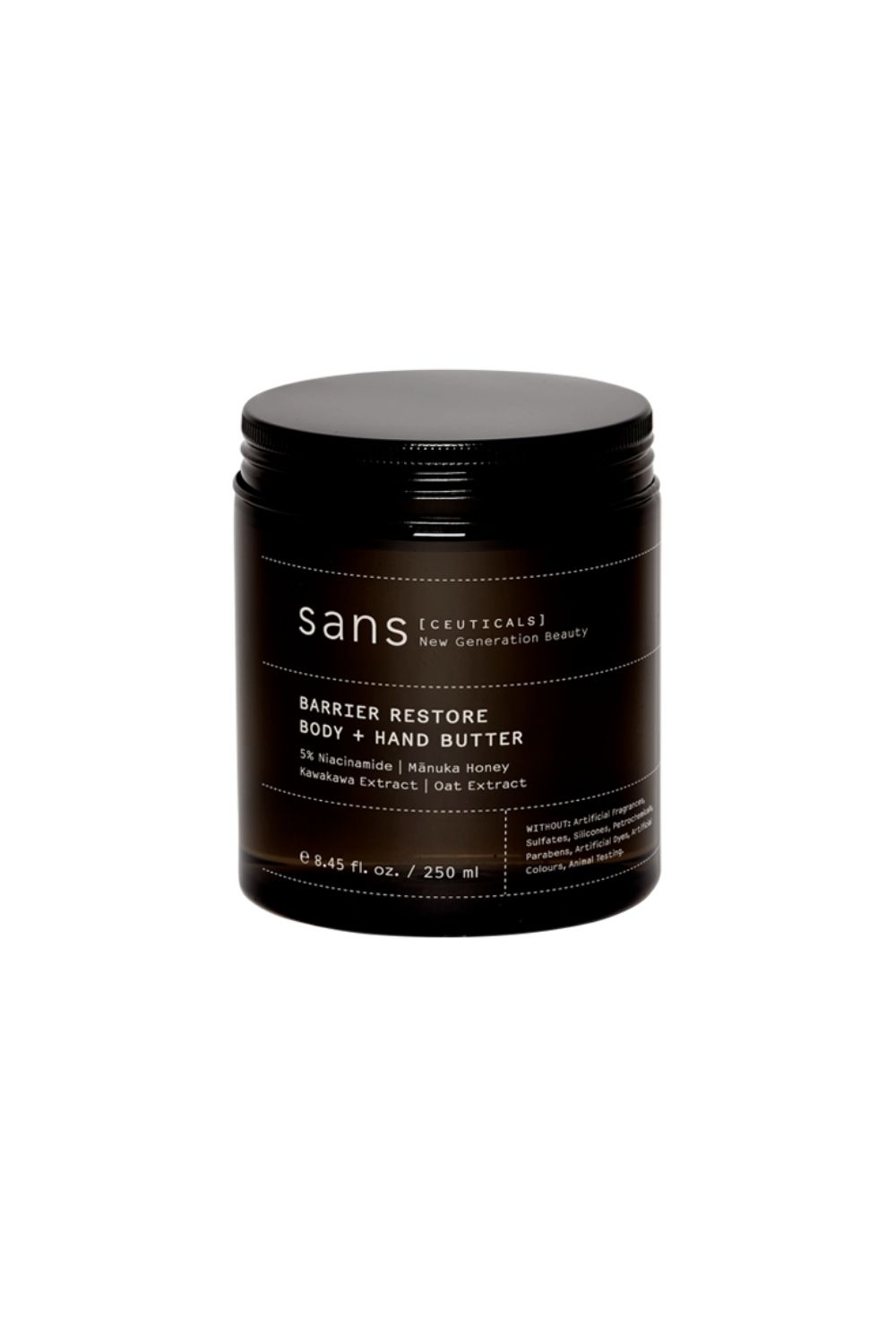 Sans Ceuticals Barrier Restore Body + Hand Butter, $67. Photo / Supplied