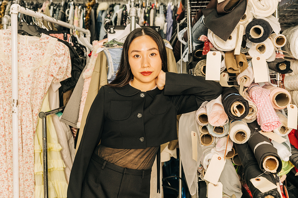Liang works at a basement studio on the Lower East Side, blocks from her namesake brand's store in the neighbourhood. Photo / Jeenah Moon, The New York Times