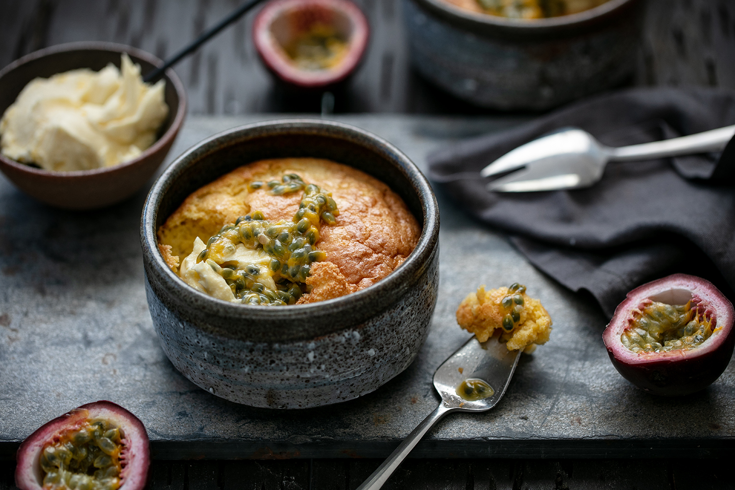 These puddings are perfect for a cool day, paired with mascarpone. Photo / Babiche Martens