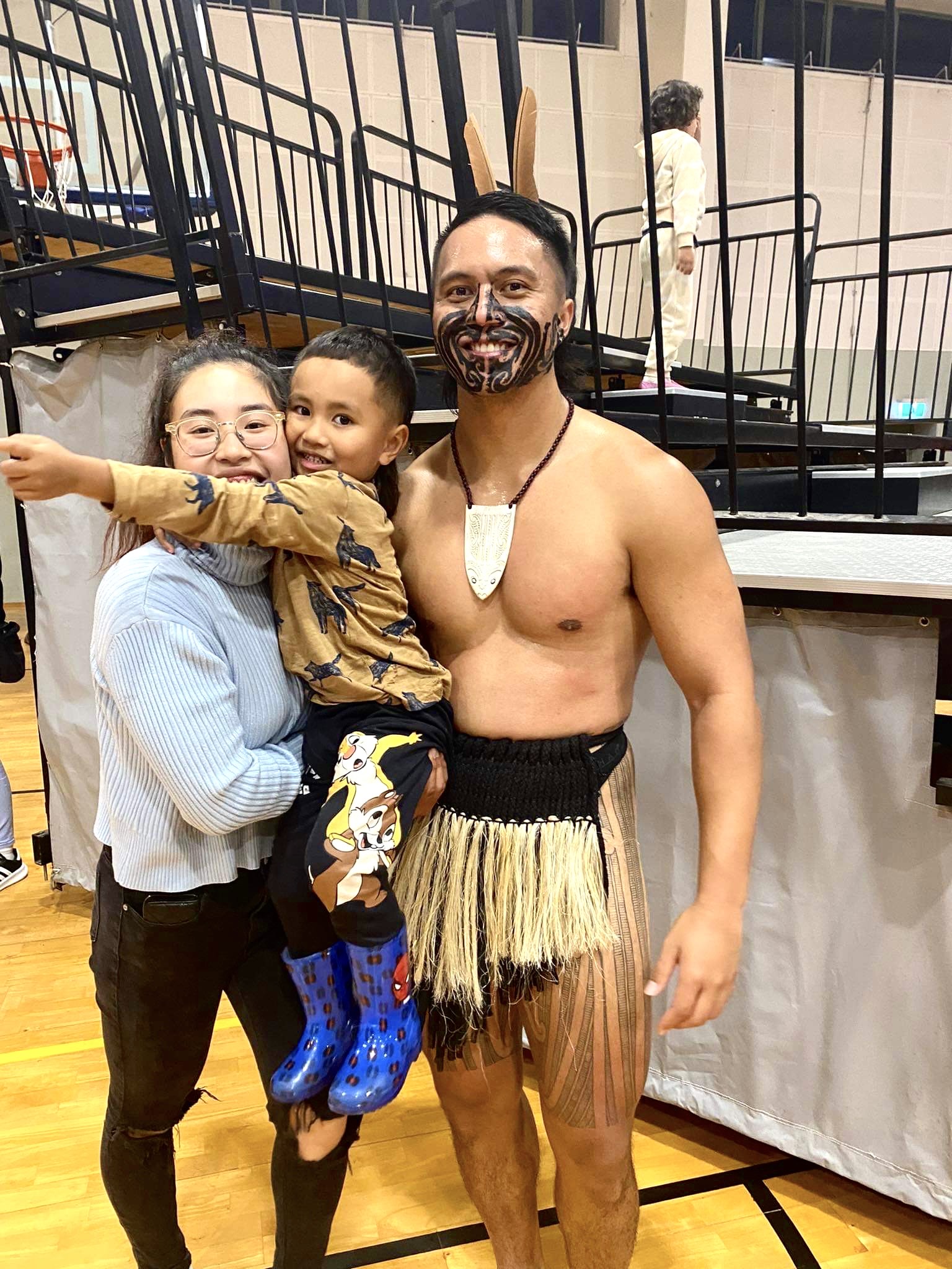 D'Angelo Martin with his partner Hai Anh (Hailie) and their son Kuaka.