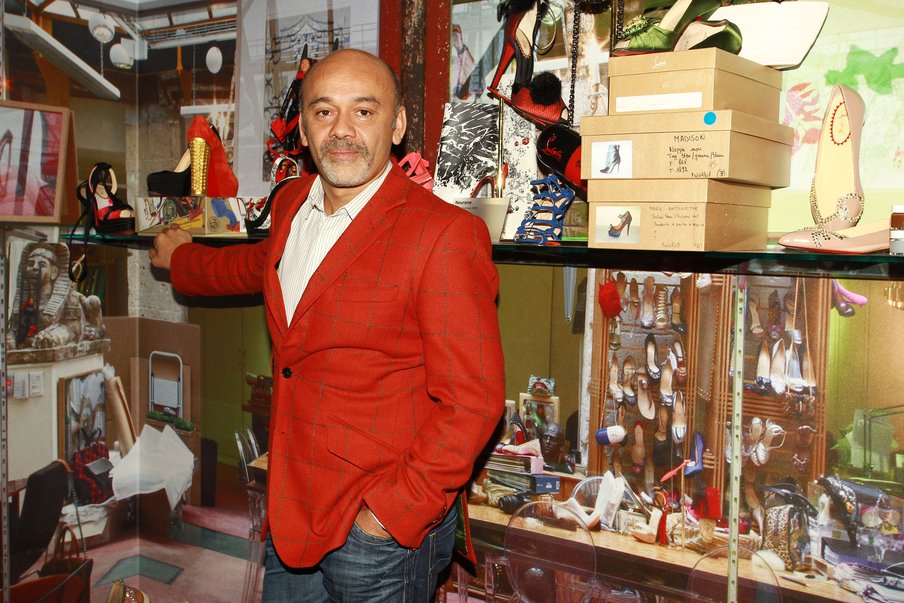 Christian Louboutin attends a preview of an exhibition celebrating 20 years of Christian Louboutin designs at the Design Museum, in 2012, in London. Photo / Getty Images