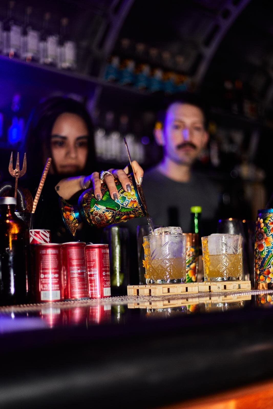  Vanessa Vega (left) is a bartender at Auckland's SkyBar. 
