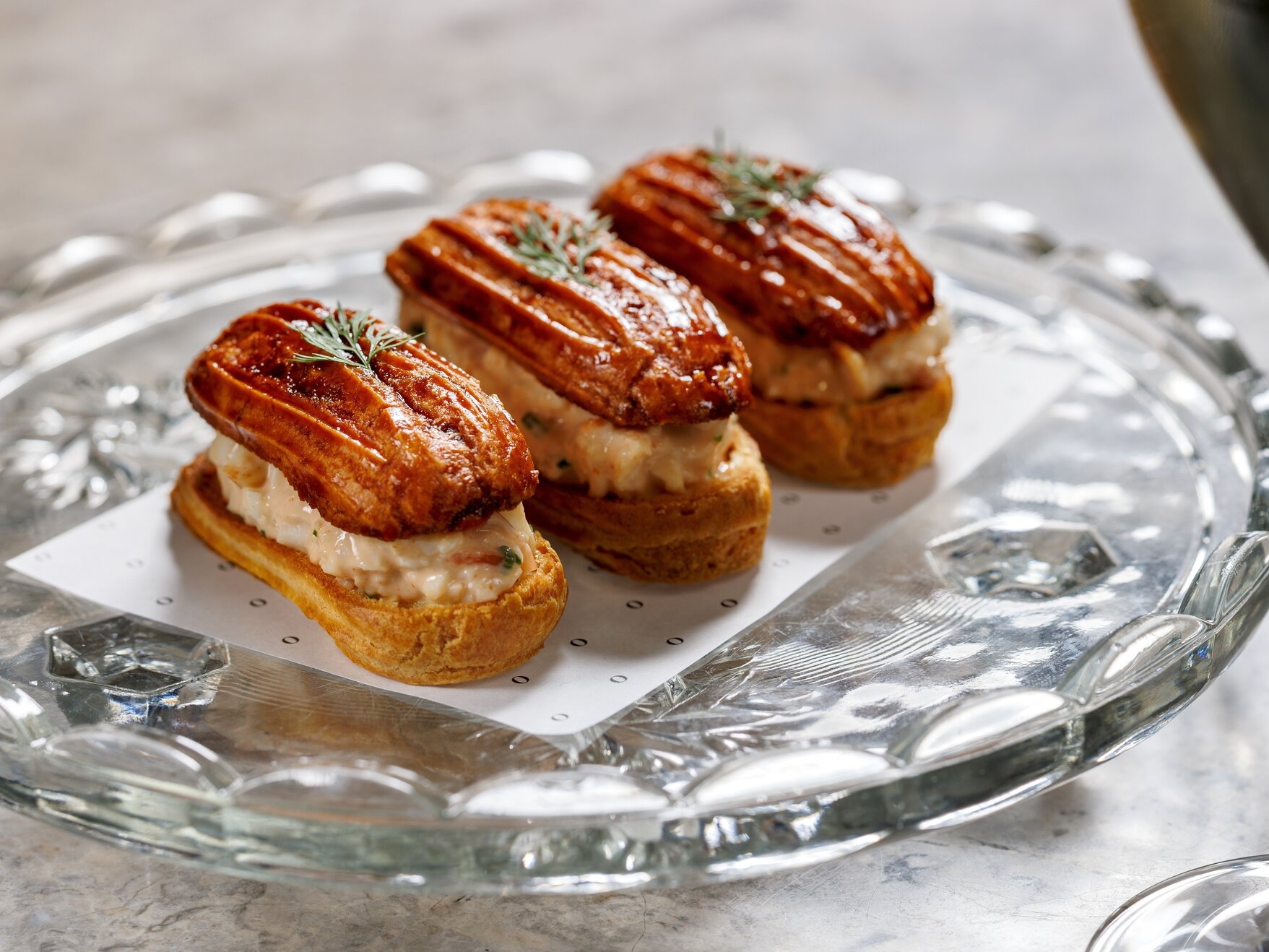 Onslow's Chatham Islands crayfish eclair. Photo / Babiche Martens