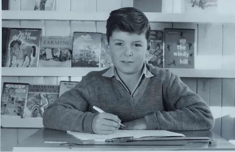 Alex Casey's dad in the early 1960s, probably logging all his tips. Photo / The Spinoff