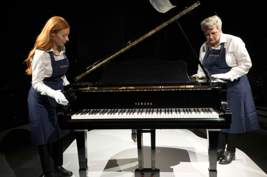 Freddie Mercury's Yamaha Grand Piano. Photo / AP