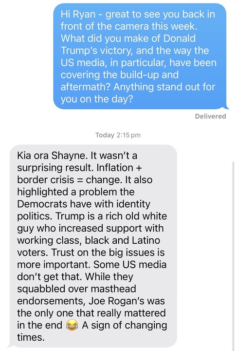 One Good Text with Ryan Bridge.