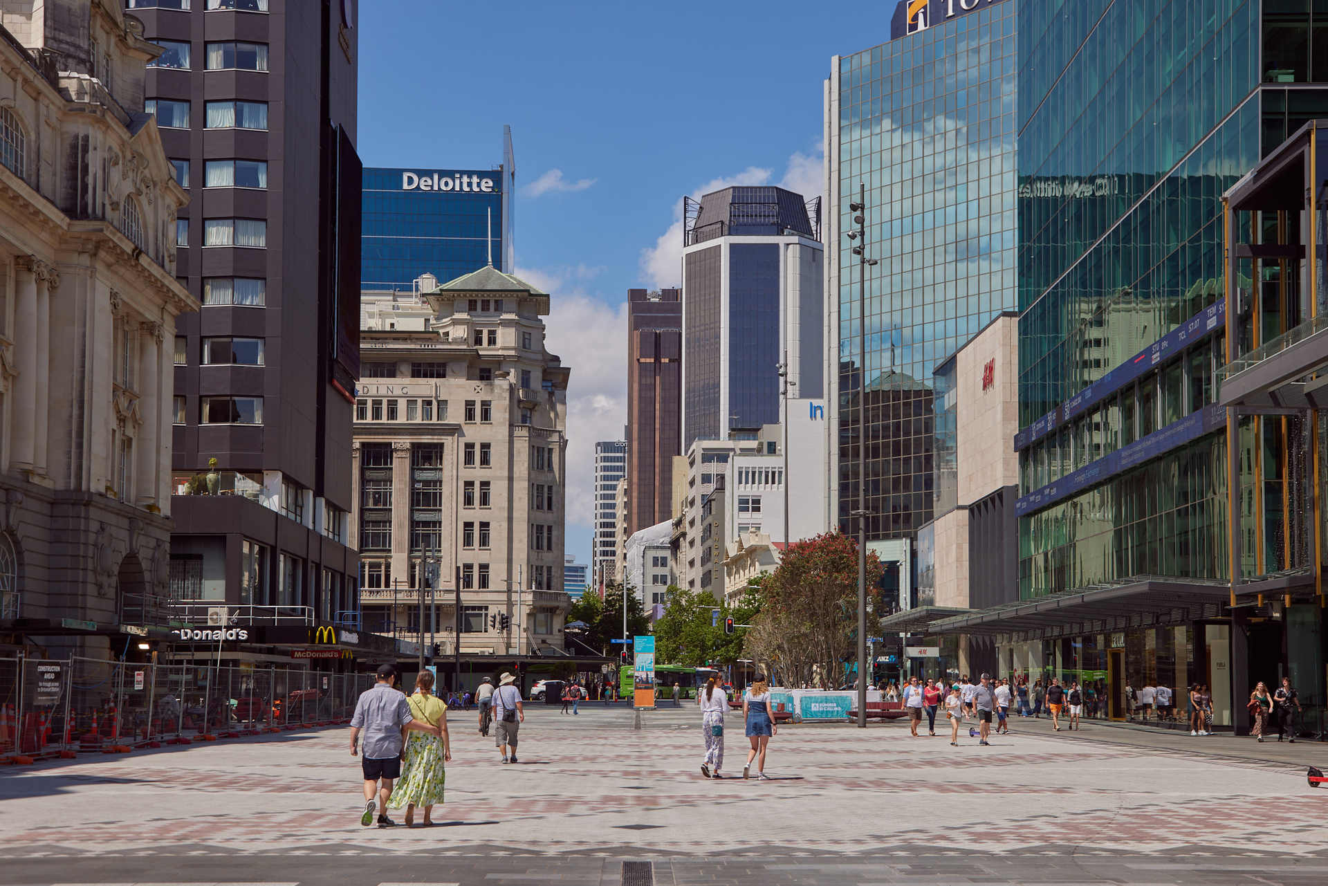 Te Komititanga Square, the site of a new million-dollar Christmas tree.