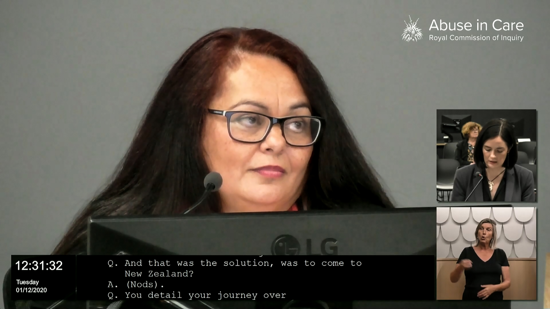 Anne Hill gives evidence at the Royal Commission. Photo / Supplied