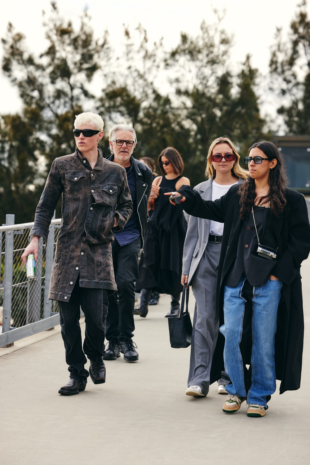 Guests, including Teanne Vickers on the far right, attend Afterpay Australian Fashion Week 2023 Day One. Photo / Danielle Castano for Afterpay.
