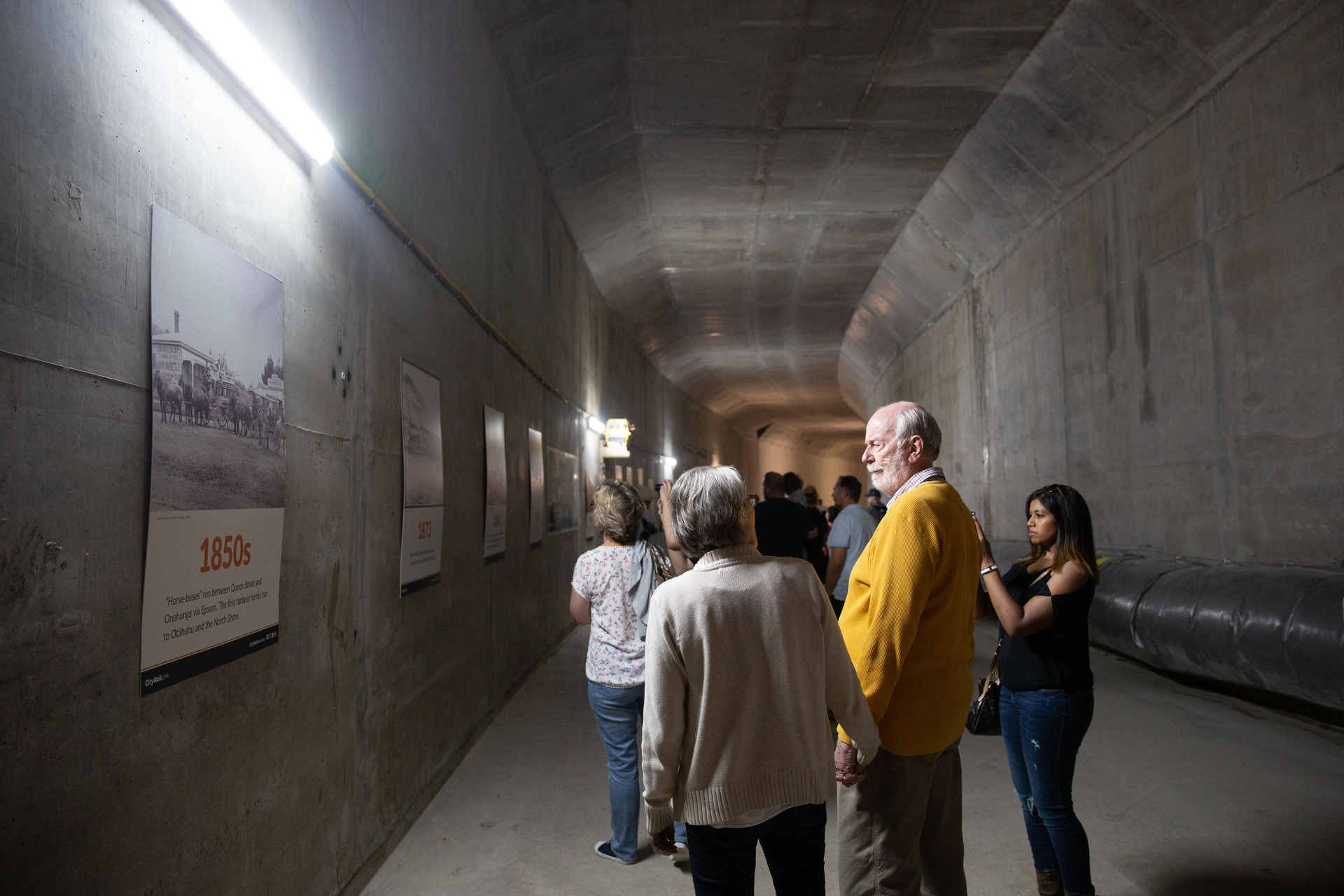 Completed tunnels near the Britomart. Photo / Sylvie Whinray