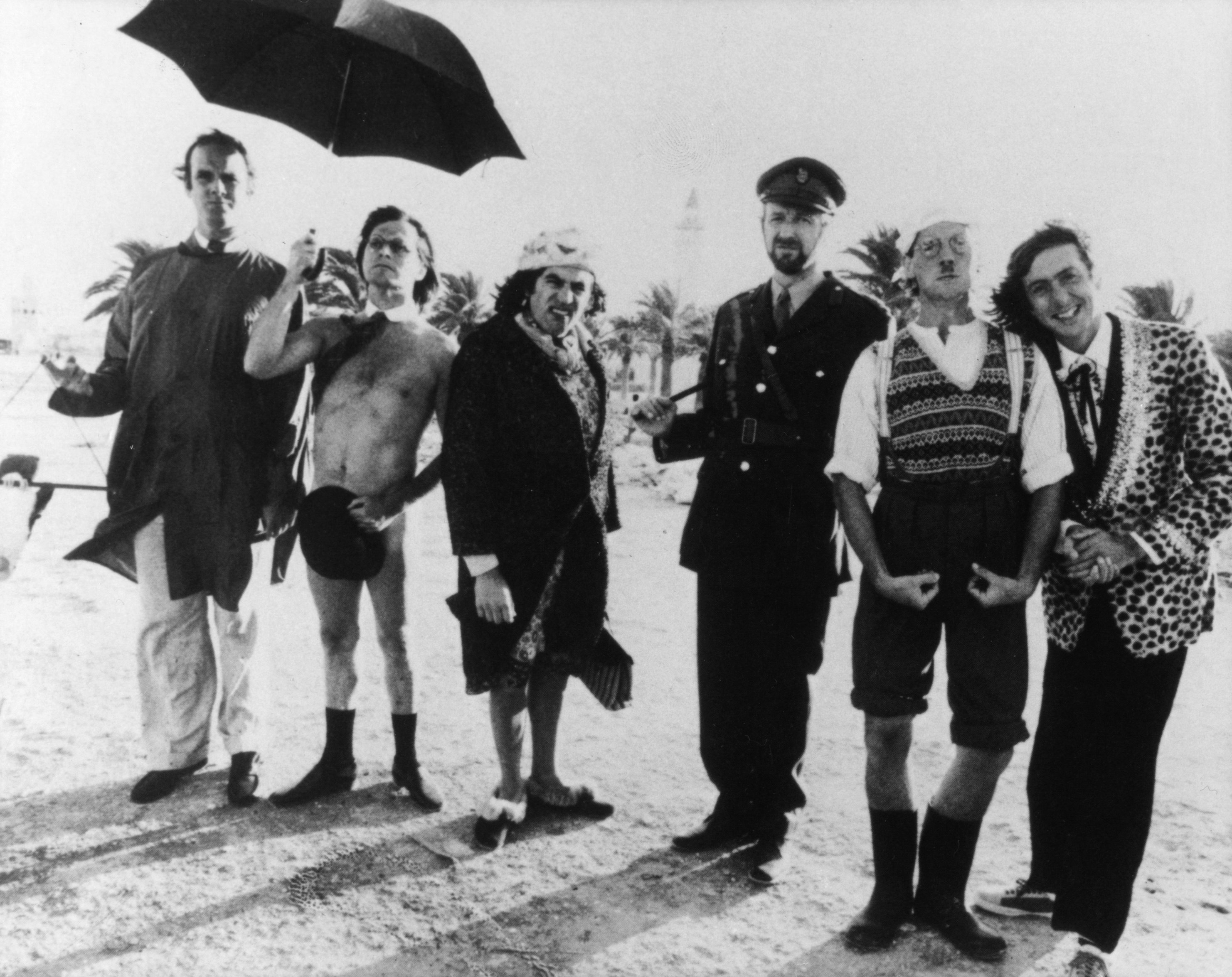 A famous sketch from Monty Python, who were John Cleese (from left), Terry Gilliam, Terry Jones, Graham Chapman, Michael Palin and Eric Idle, focused on how tough life was growing up. 