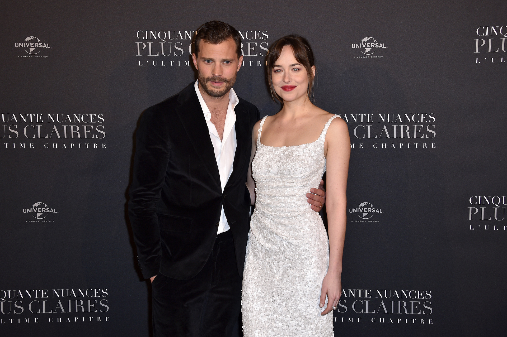 Jamie Dornan played Christian Grey in the films and Dakota Johnson played Anastasia Steele. Photo / Getty Images