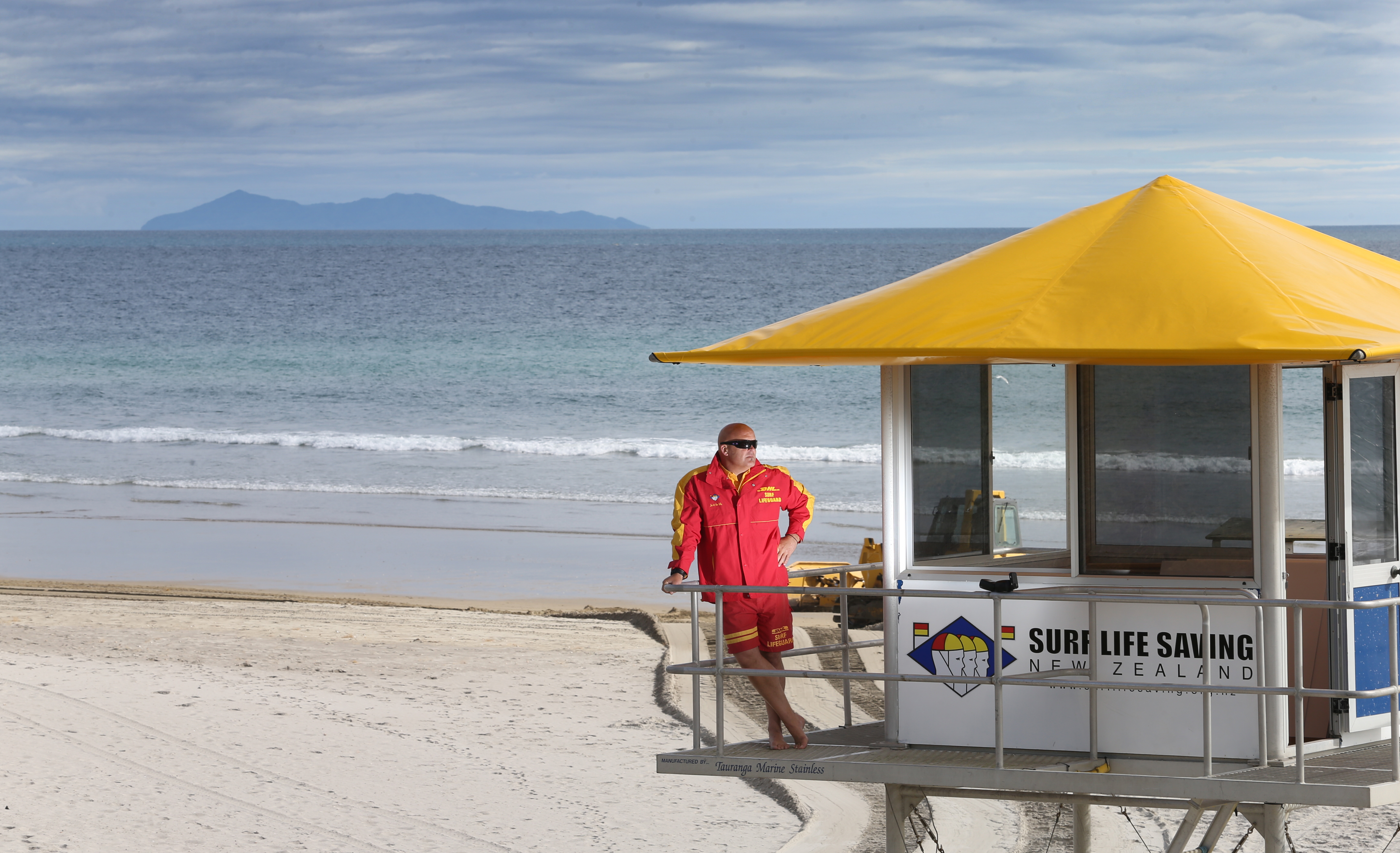 Lifeguard tower at Tay St Beach. Photo / John Borren