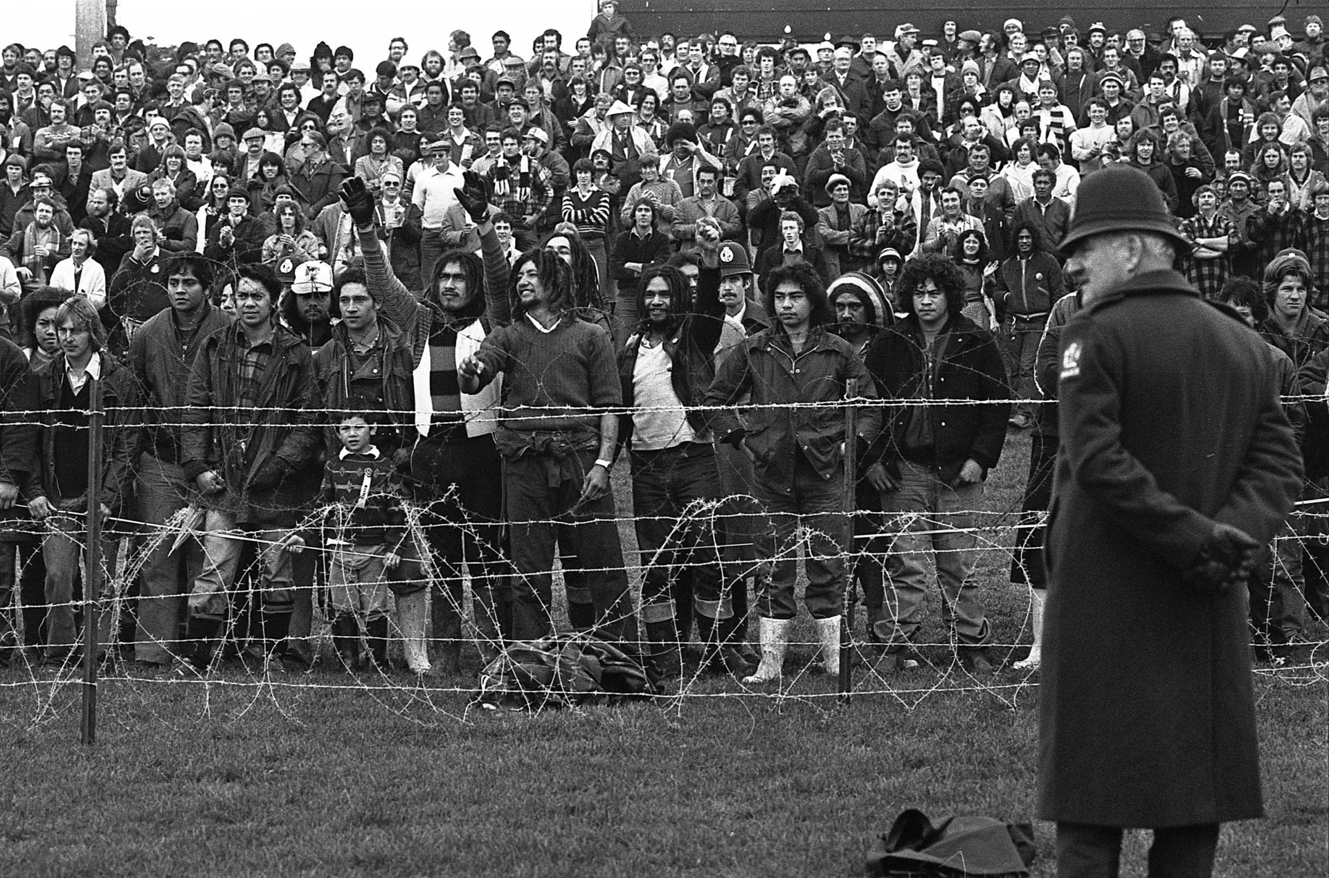 While large crowds packed venues to watch the Springboks, Graham Mourie was glad to be right away from the dramas on and off the field. Photo / NZPA