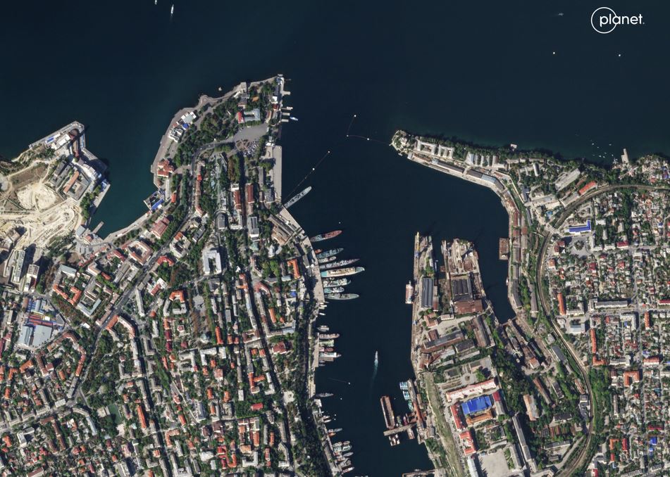 The area surrounding the headquarters of the Russian Black Sea Fleet in Sevastopol, Crimea. Photo / AP