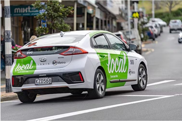 As close as your phone: an AT Local vehicle in Auckland. Author provided