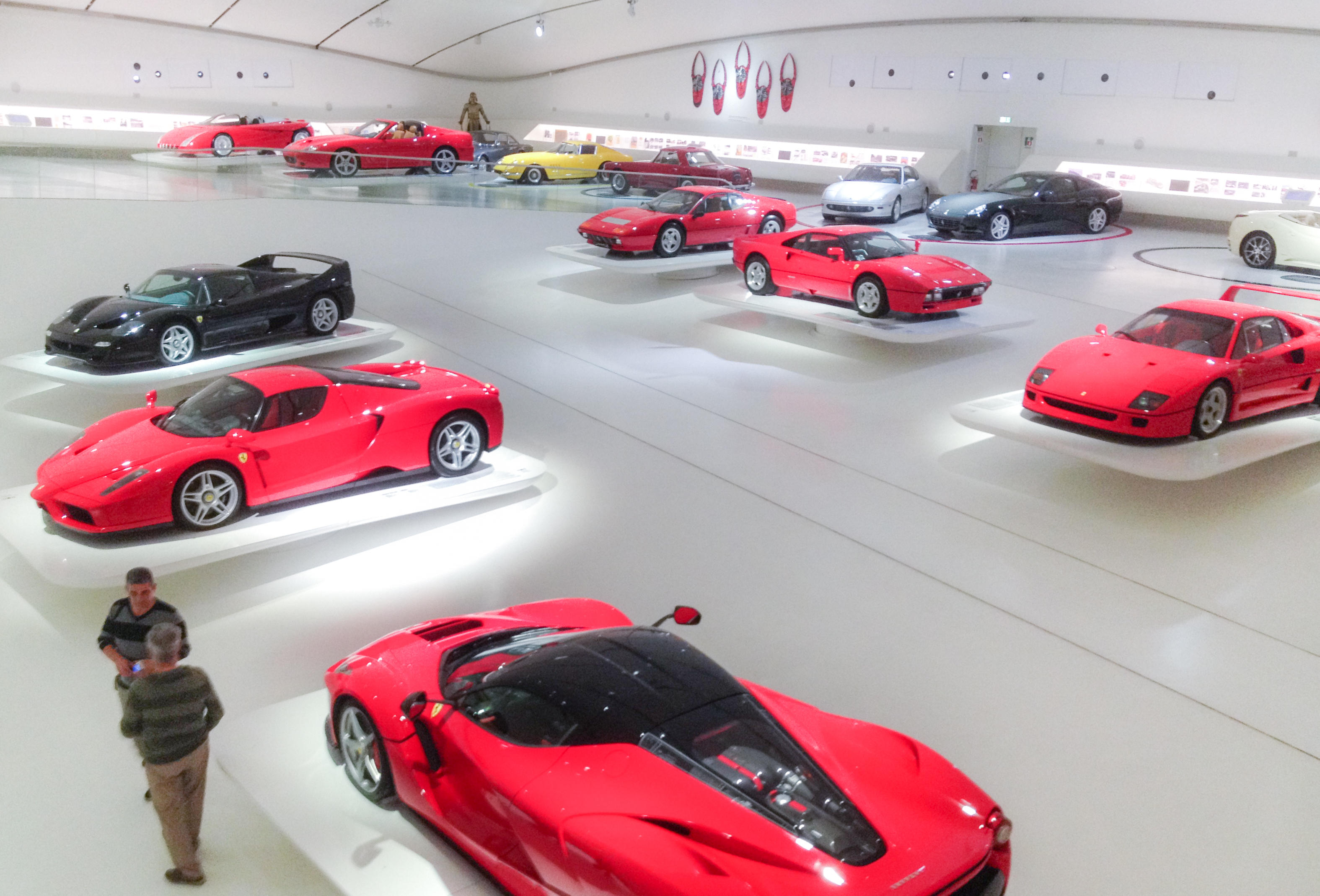 Rare sports cars - some are one-off models - at the Enzo Ferrari Museum in Modena. Photo / Ewan McDonald