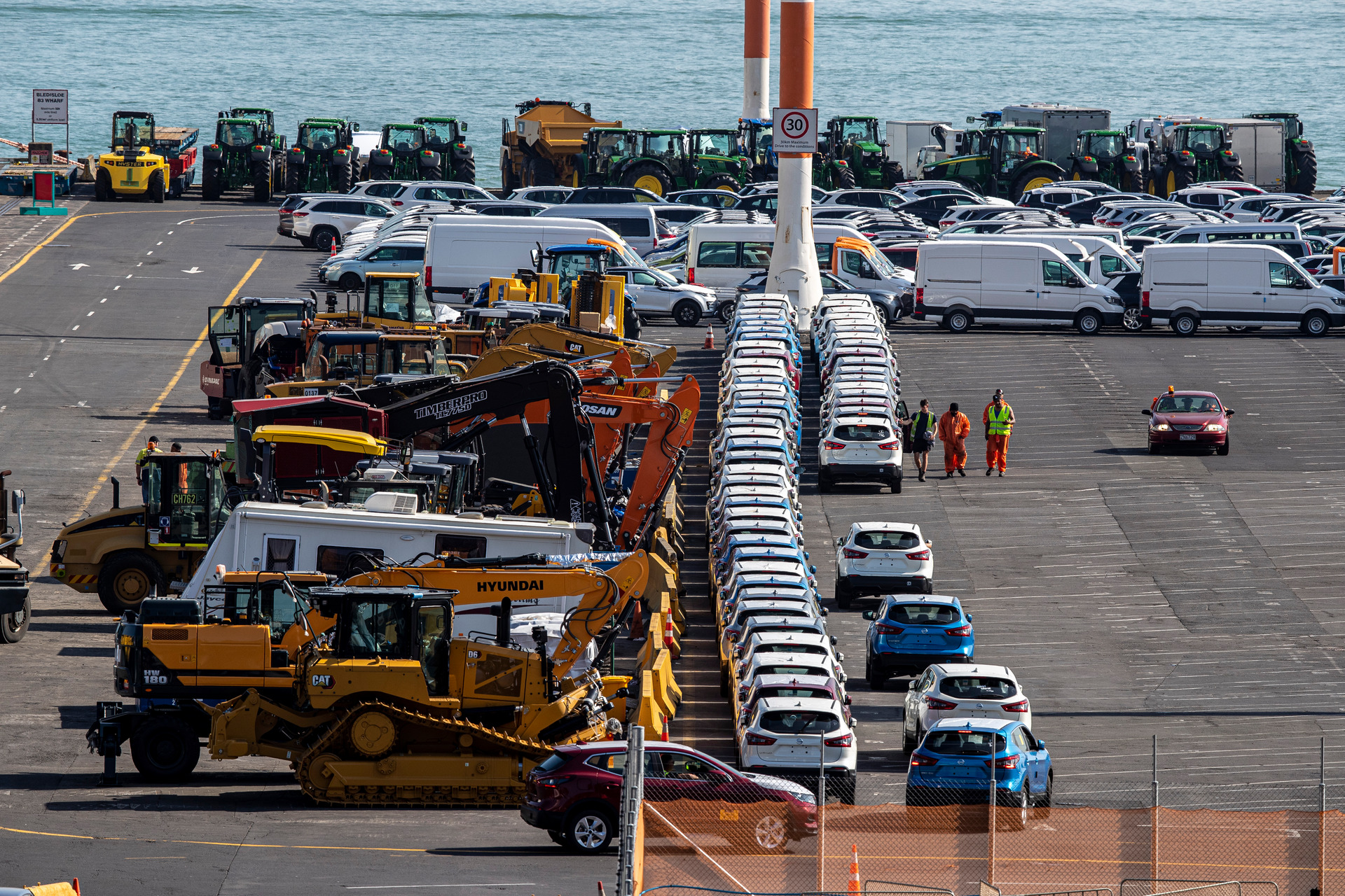 Vehicle imports at the Auckland port. Photo / Michael Craig