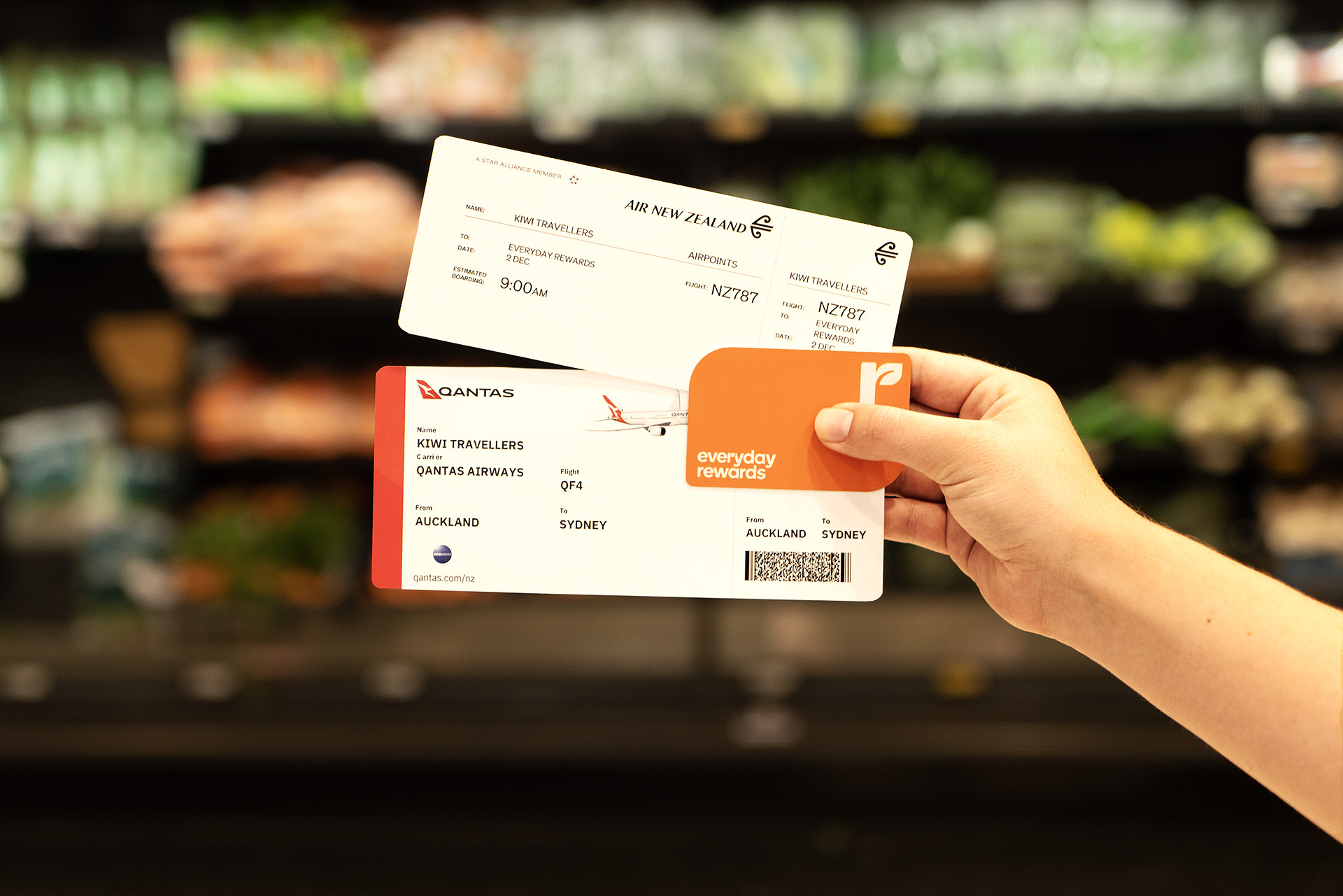 From December 2, Kiwis who are members of Woolworths' everyday rewards programme will be able to convert their points into Air New Zealand airpoints dollars or Qantas points.