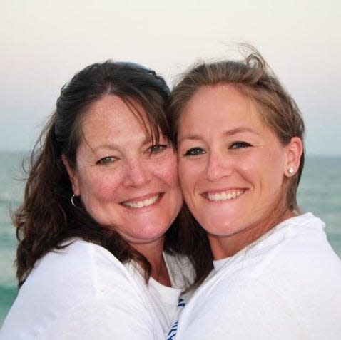 Kim Ashby and her daughter, Jessica Meidinger. Ashby was swept away by flood waters in North Carolina during Hurricane Helene. Photo / Supplied.