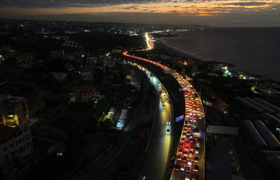 Traffic on the main highway that links the Lebanese capital Beirut to the south pictured the day after a ceasefire between Israel and Hezbollah. Photo / AFP