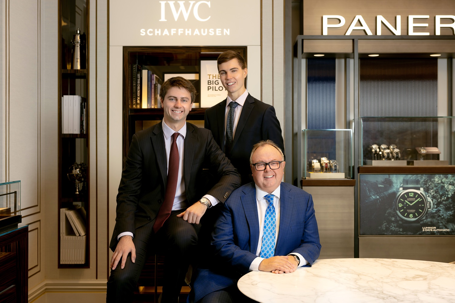Family values: Grant Partridge with sons Sam (centre) and Jack (standing). Photo / Jono Parker