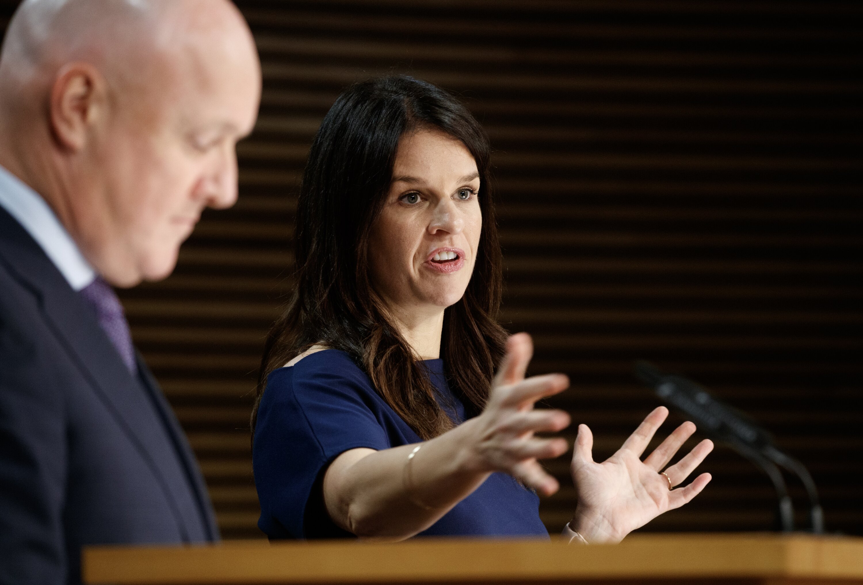Education Minister Erica Stanford and Prime Minister Christopher Luxon. Photo / Mark Mitchell