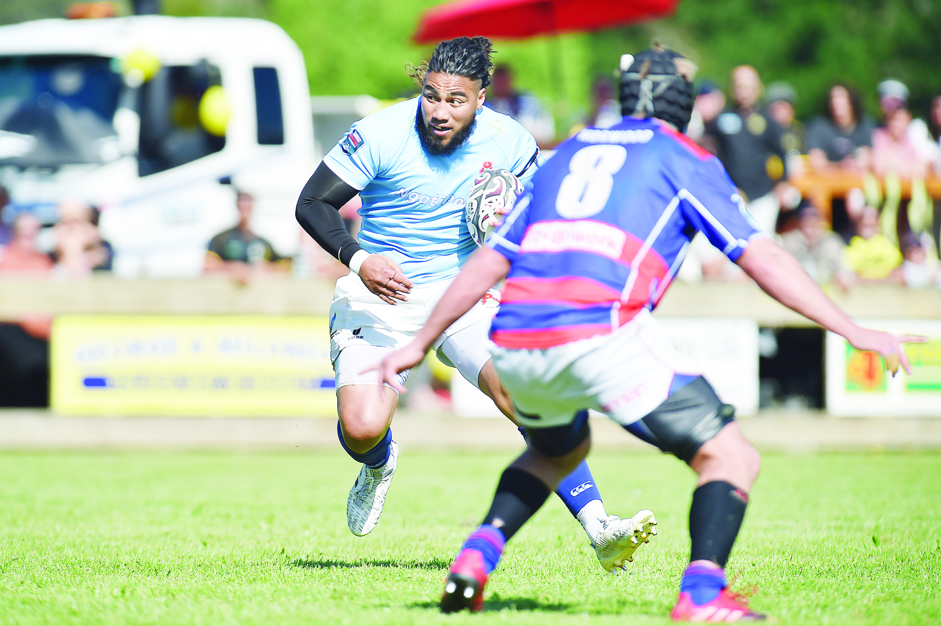 Ma’a Nonu playing for Ngāti Porou East Coast in a Heartland rugby match against Buller in 2021. Photo / Liam Clayton
