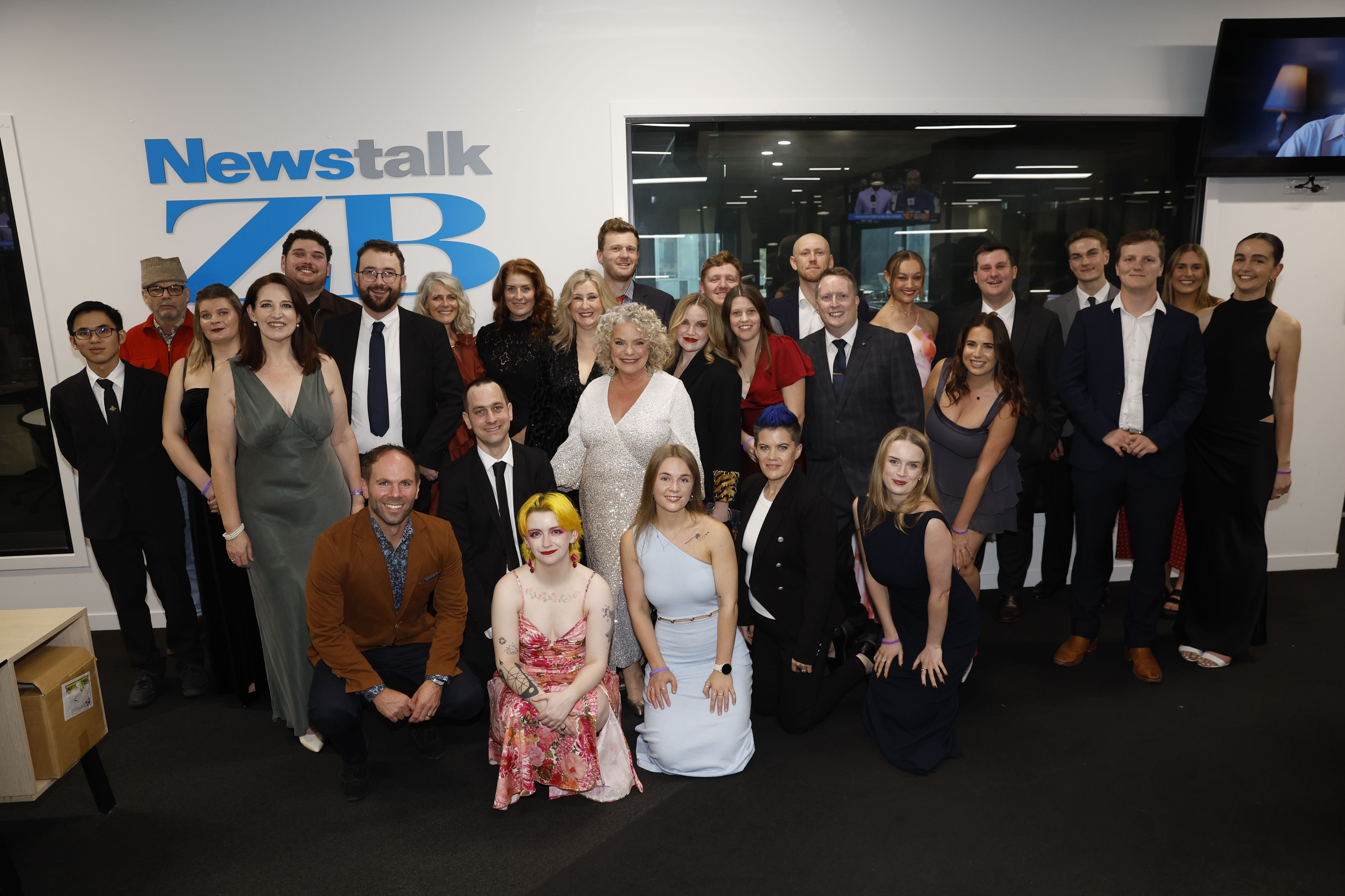 Members of the Newstalk ZB radio team, winners of network station of the year for the sixth straight year.