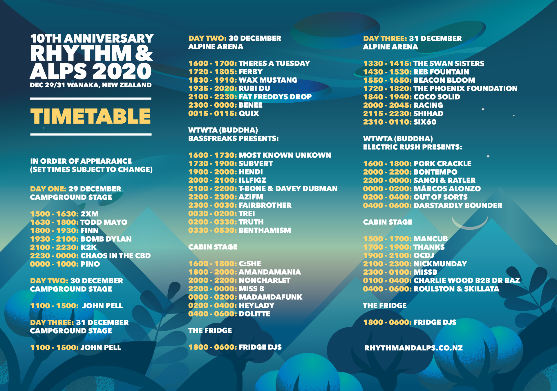 The line-up.