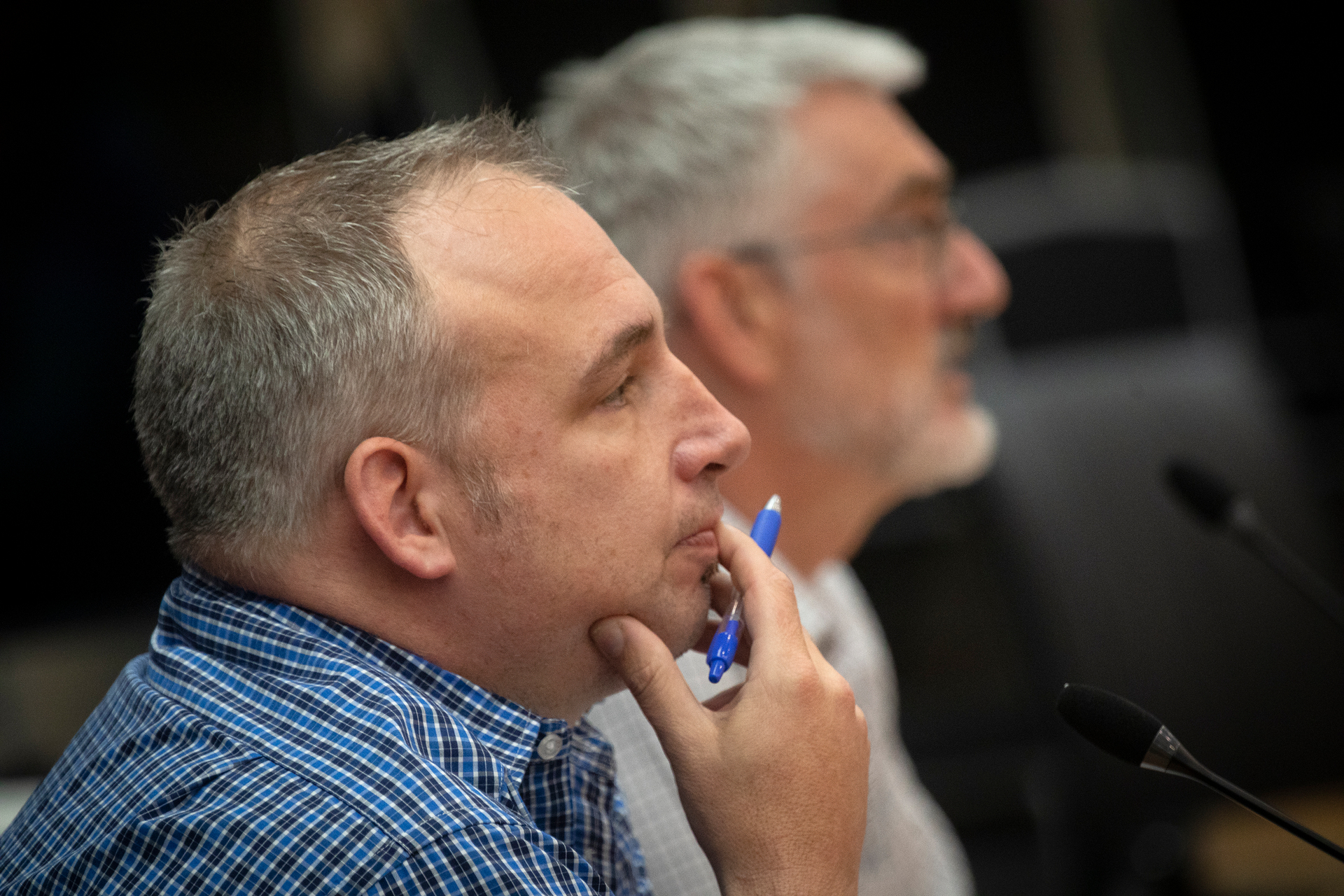 Rotorua Lakes Council urban development senior strategy adviser Damon Mathfield (left) and district development deputy chief executive Jean-Paul Gaston. Photo / Andrew Warner