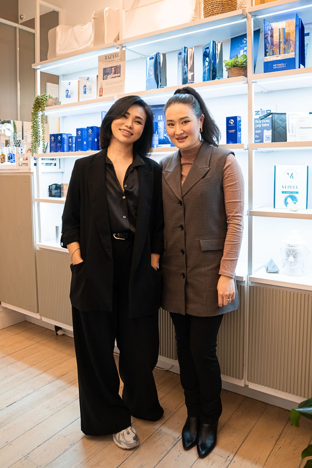 Kaiz Skin Body & Injectable Clinic founder Kaiz (left) and my injector Arita (right). Photo / Supplied