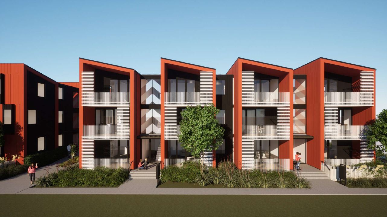 An artist's impression of the new Victoria St apartments in Rotorua. 