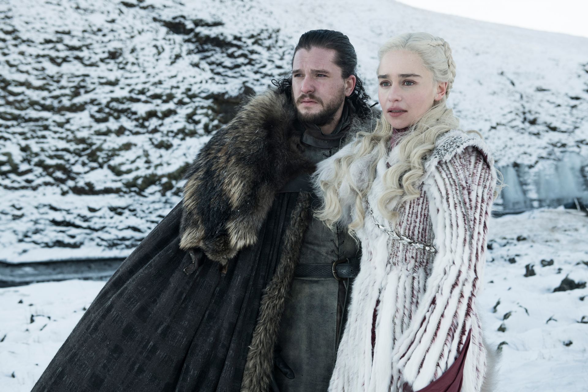 Jon Snow and Daenerys Targaryen. Photo / Game Of Thrones / Supplied