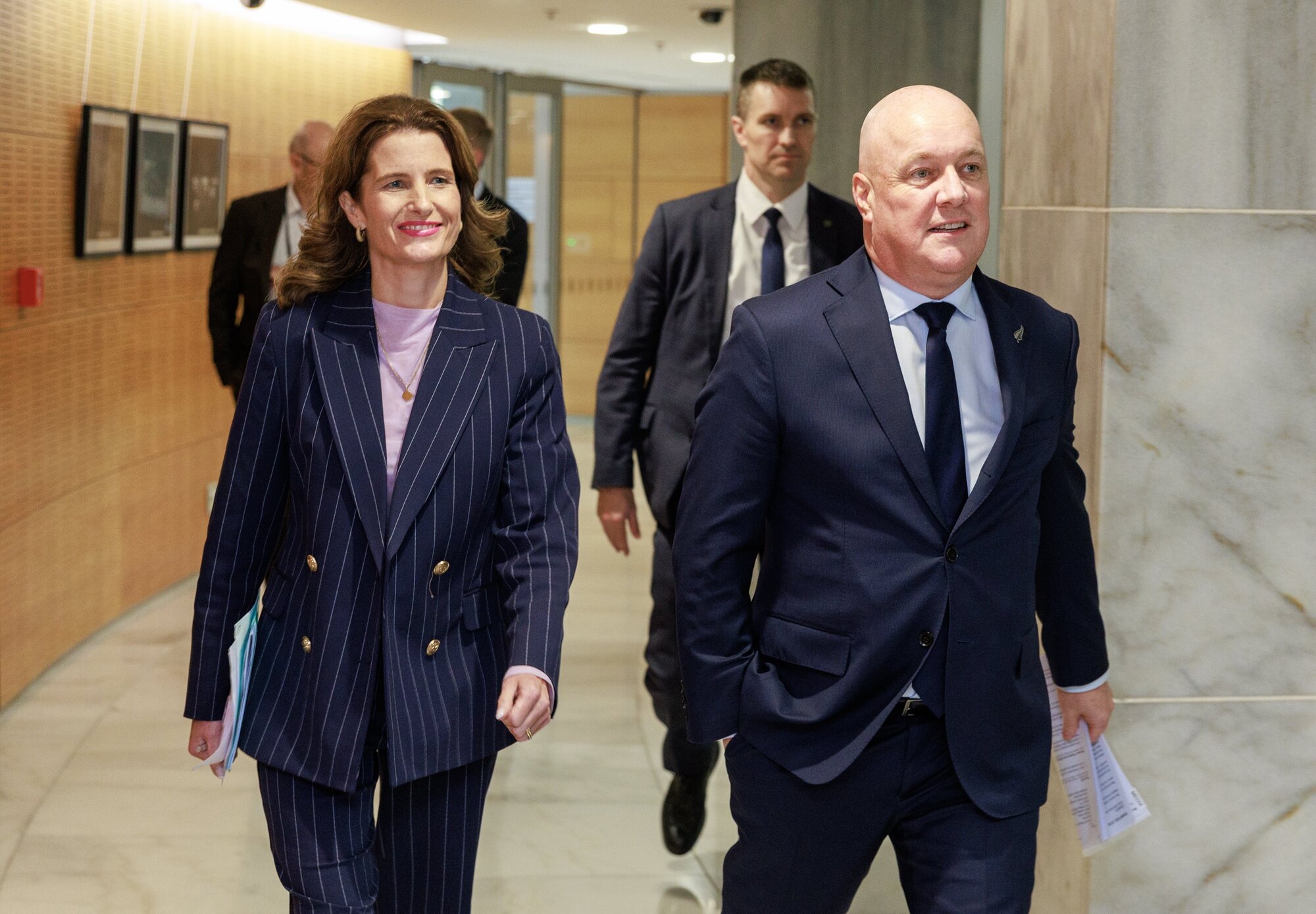 Former Public Service Minister and current Finance Minister Nicola Willis and Prime Minister Christopher Luxon. Photo / Mark Mitchell