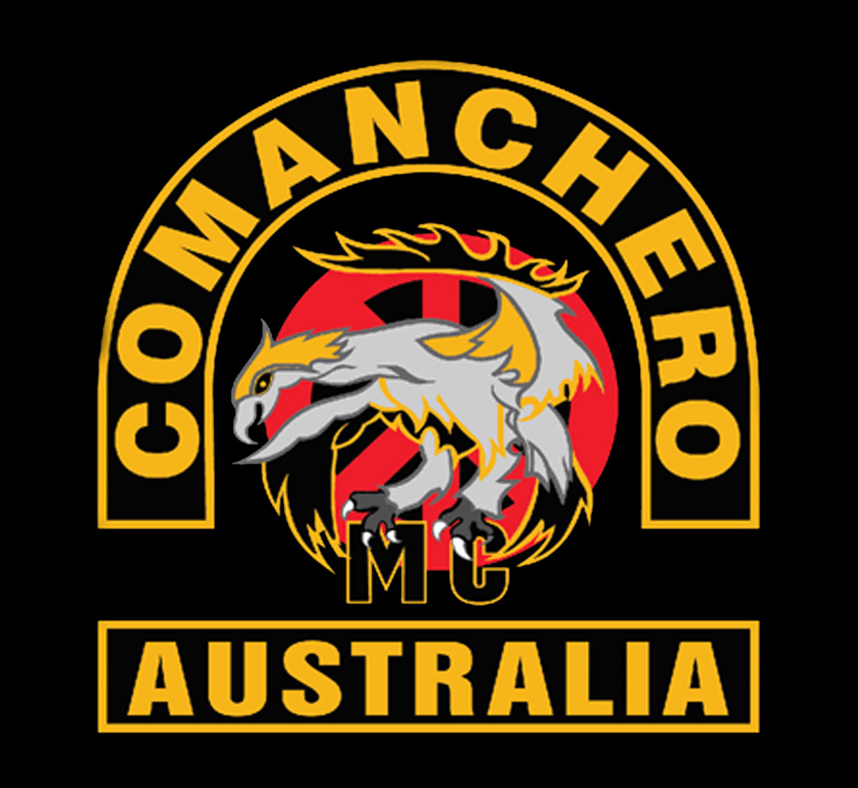 The condor is the symbol on the Comancheros black and gold patch. Photo / Supplied