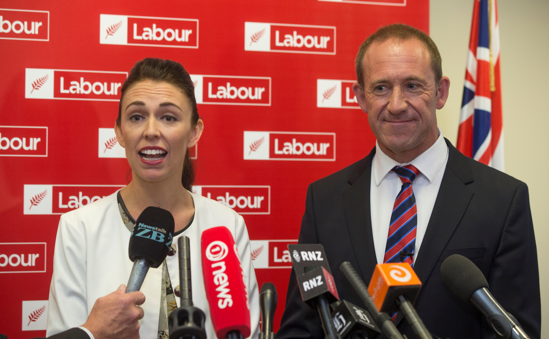 Jacinda Ardern in March 2017 when she was elected the Labour Party's deputy leader to Andrew Little. Photo / Mark Mitchell