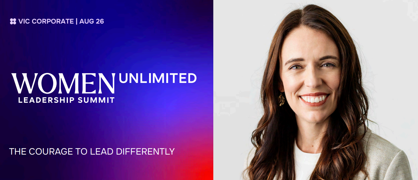 How the Dame Jacinda Ardern-headlined summit is being pitched in marketing material.