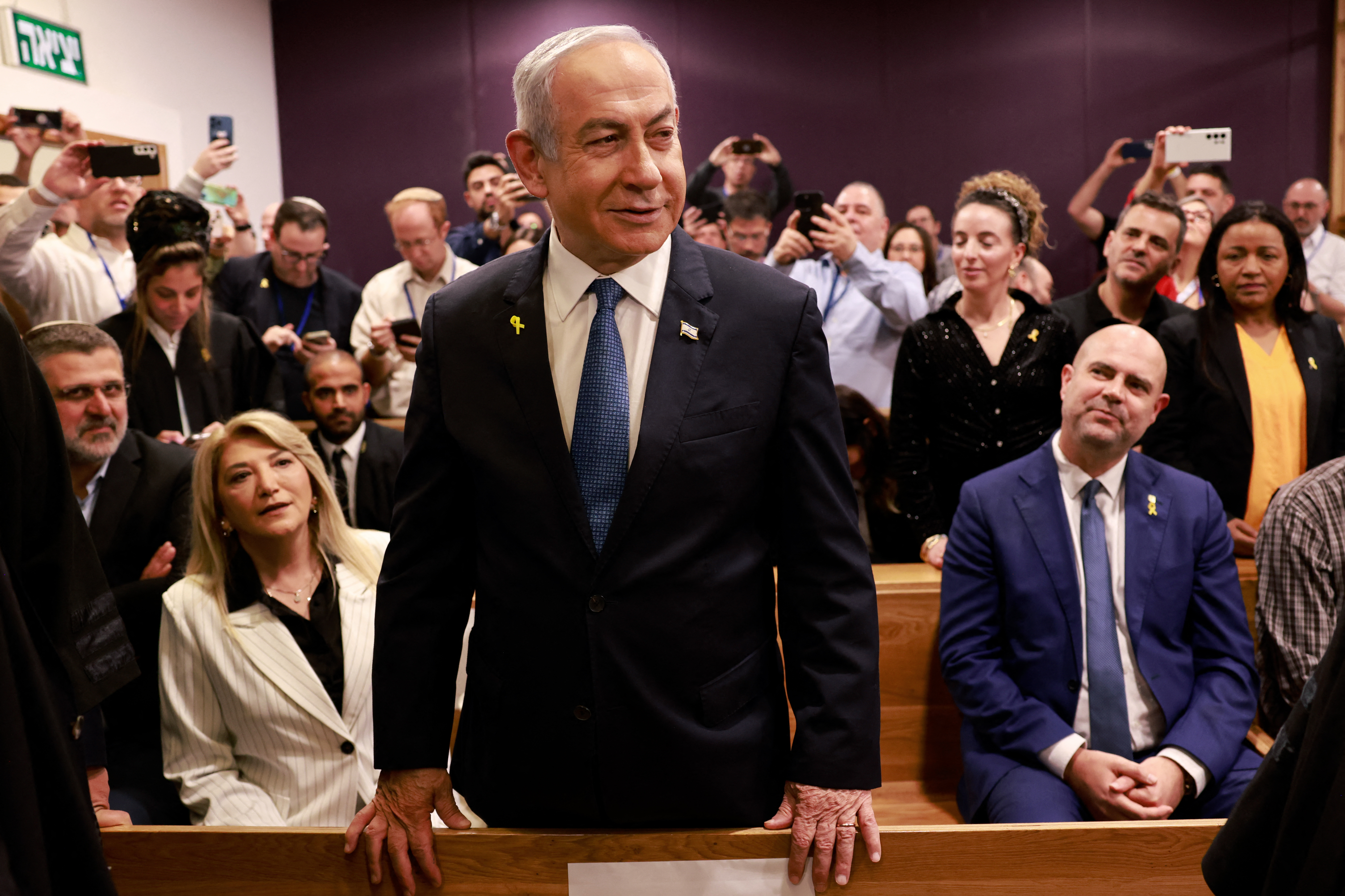 Israeli Prime Minister Benjamin Netanyahu attends a hearing in his trial on corruption charges at the district court in Tel Aviv on December 10. Photo / AFP