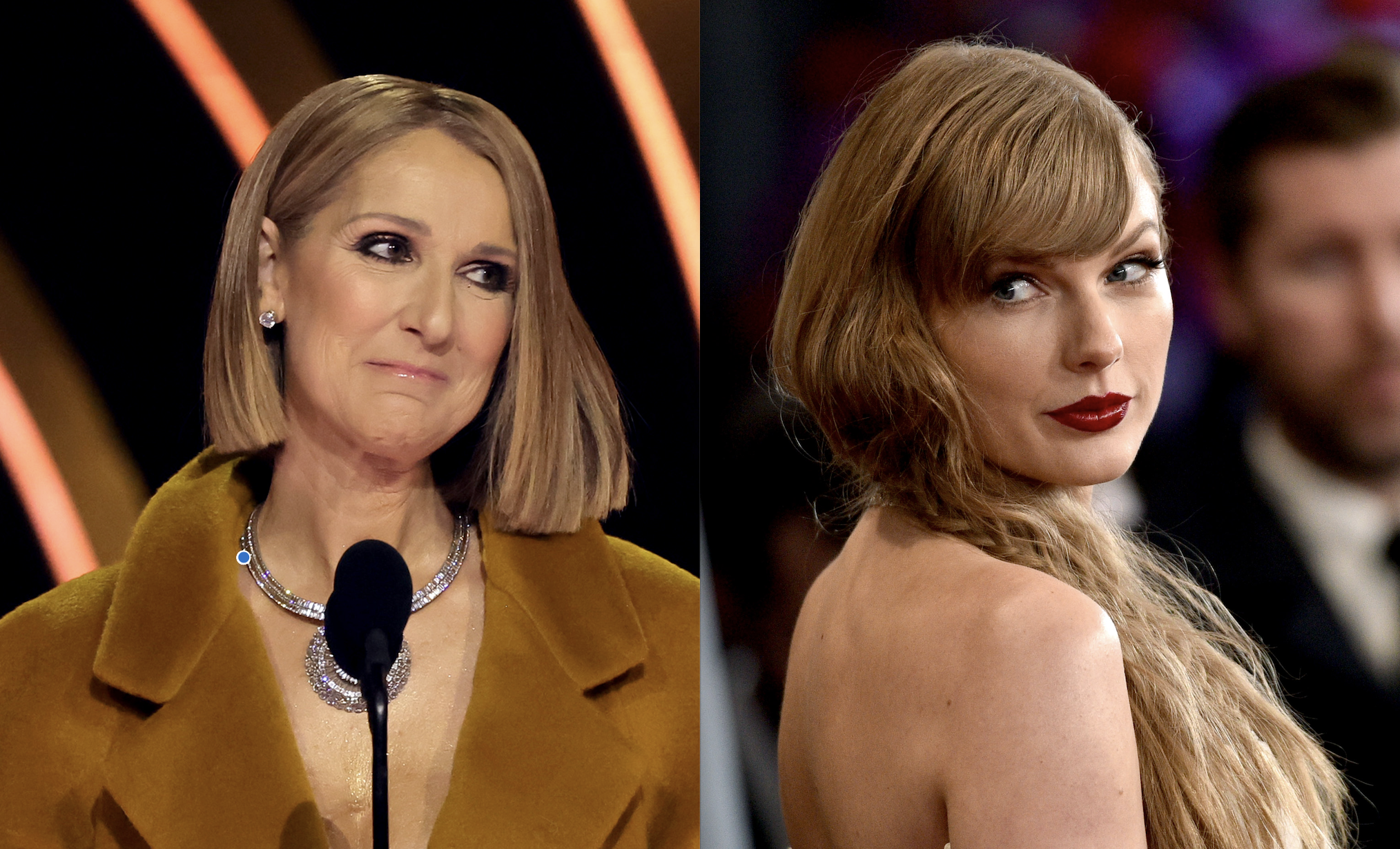 Celine Dion presented Taylor Swift with her fourth Album of the Year award at the Grammys. Photo / Getty Images
