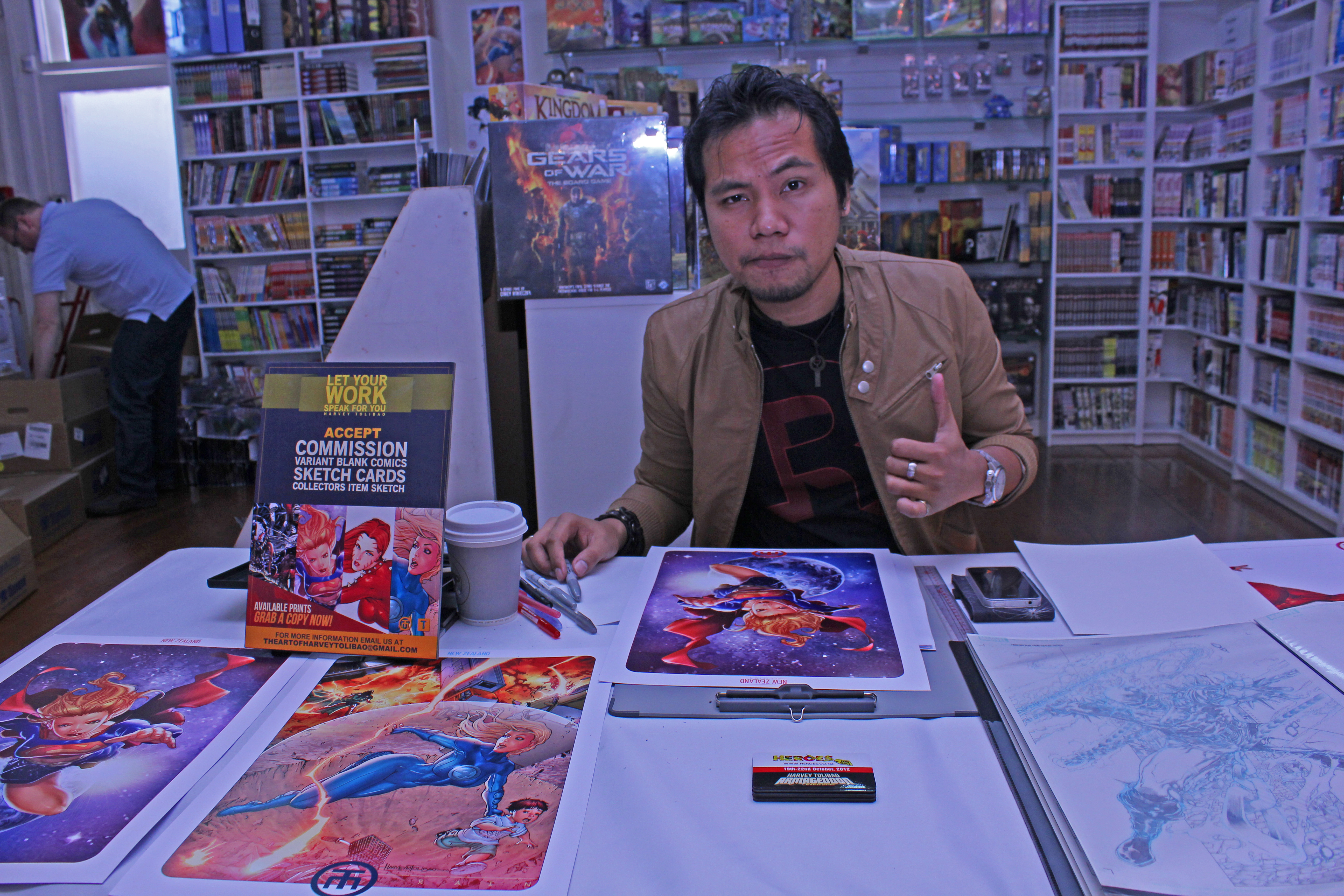 Harvey Tolibao has made it as a professional comic book artist, but his education continues. Photo / Herald online