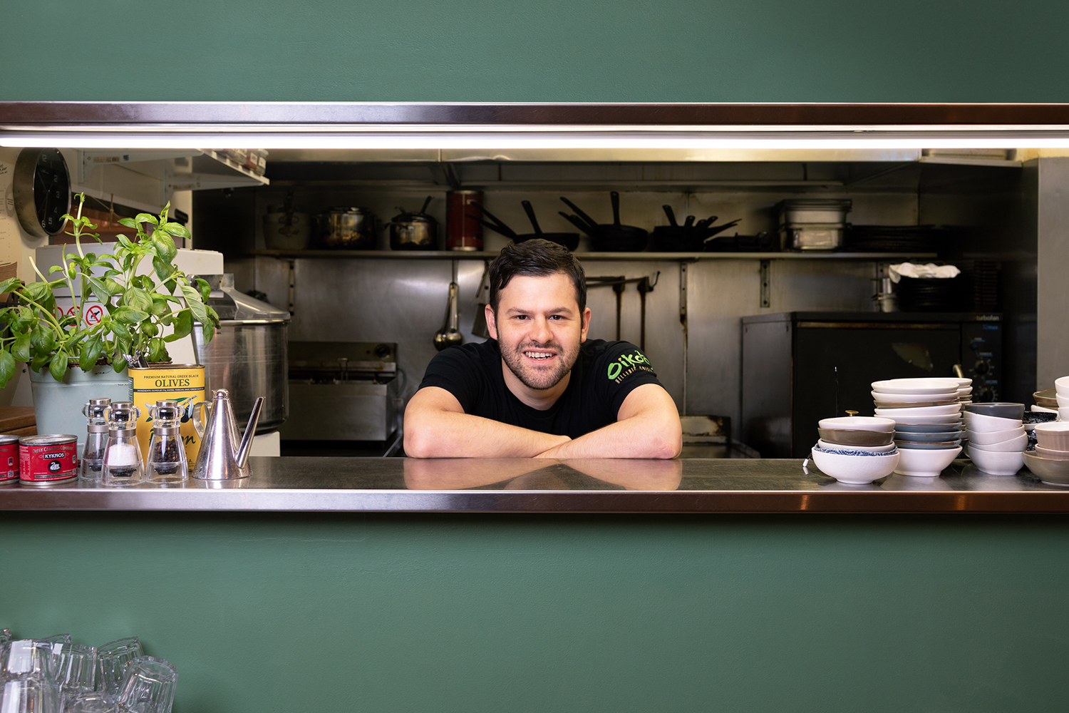 Theo Papouis opened Greek restaurant Oikos. Photo / Russell Kleyn
