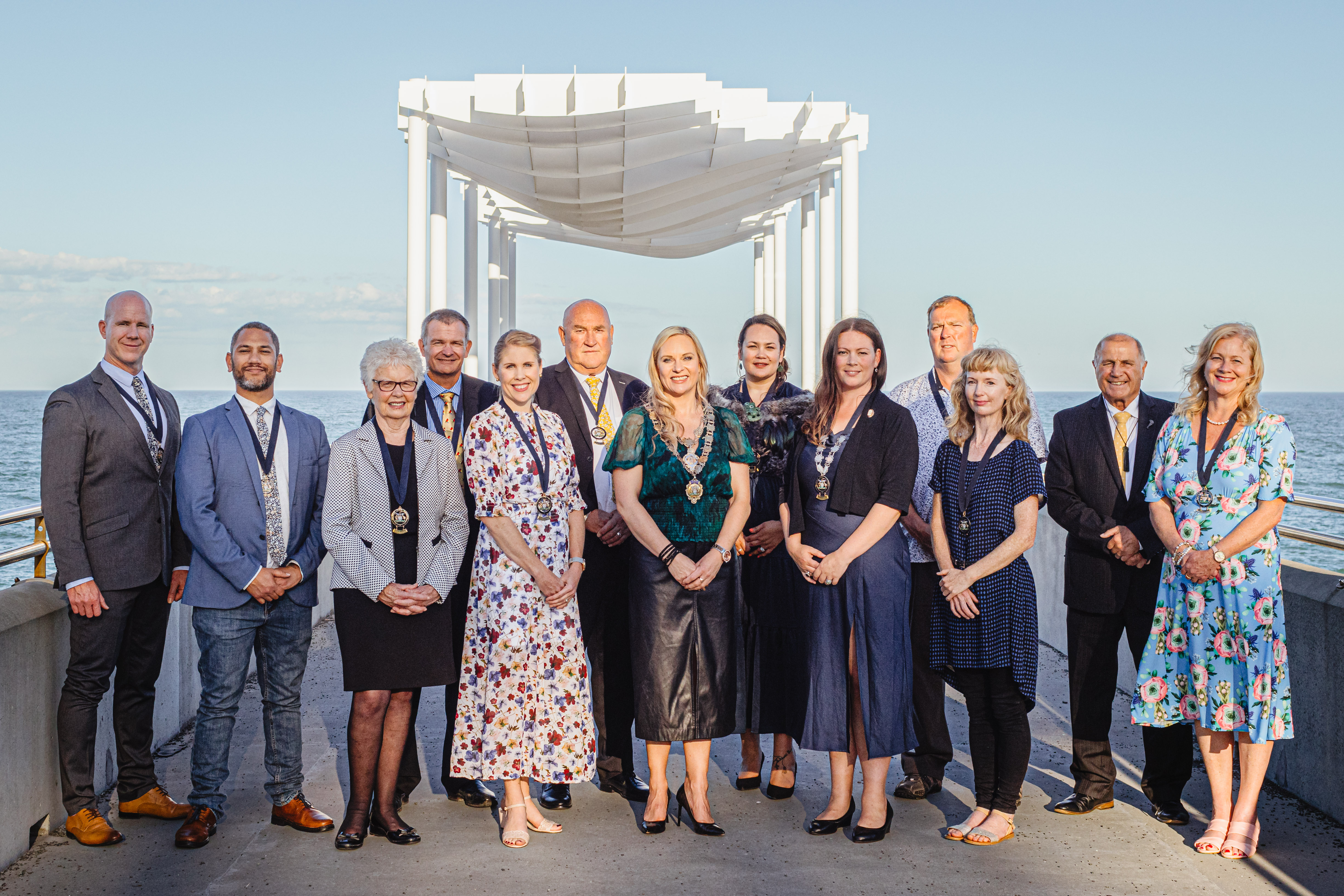 The Napier City Council - Mayor and 12 councillors - as elected in 2022 for the three-year-term ending late next year. A proposal has been made to have one less councillor, and include among the 11 a Maori Ward for the first time in the city. Photo / Supplied.